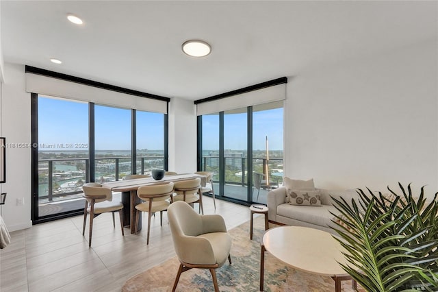 580 72nd St Unit 1712, Miami, FL 33141 - dining area with expansive windows