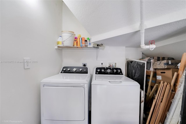 754 NE 90th St Unit 701, Miami, FL 33138 - laundry area featuring independent washer and dryer and a textured ceiling