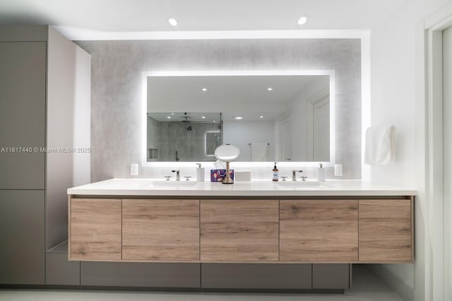 450 Alton Rd Unit 2007, Miami Beach, FL 33139 - full bath featuring double vanity and a walk in shower