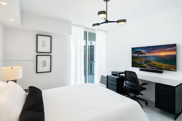 450 Alton Rd Unit 2007, Miami Beach, FL 33139 - bedroom with an office area and recessed lighting