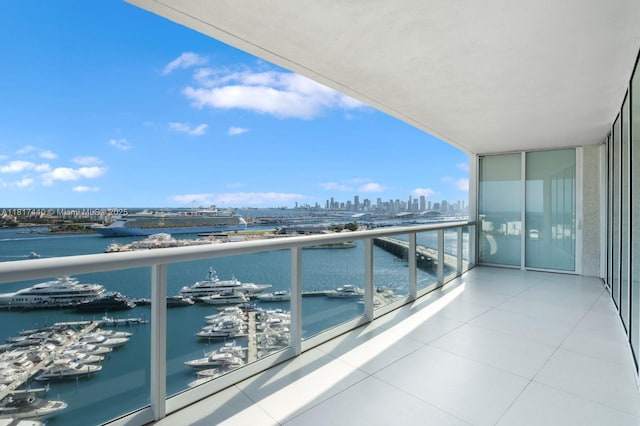 450 Alton Rd Unit 2007, Miami Beach, FL 33139 - balcony with a view of skyline, a water view, and view of marina