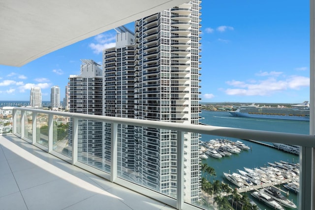 450 Alton Rd Unit 2007, Miami Beach, FL 33139 - balcony with a water view, a city view, and view of marina