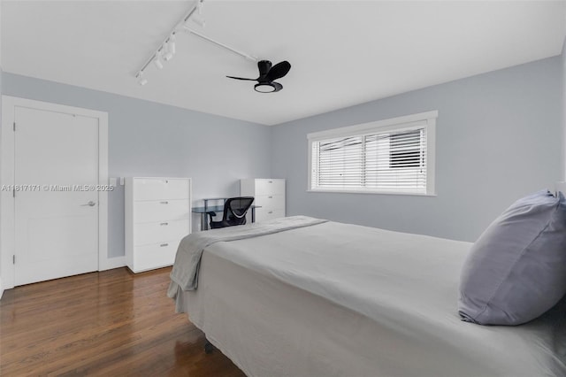 1100 11th St Unit 208, Miami Beach, FL 33139 - bedroom featuring track lighting and wood finished floors