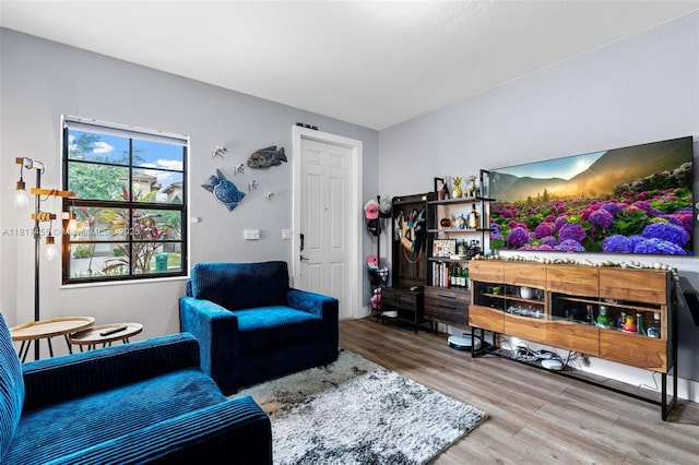 22791 SW 88th Pl, Cutler Bay, FL 33190 - living room featuring wood finished floors