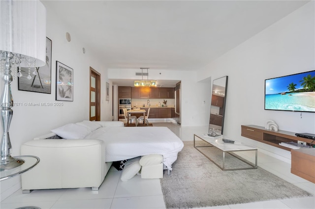 485 Brickell Ave Unit 1801, Miami, FL 33131 - living area with light tile patterned floors