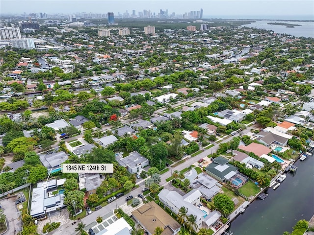 1845 NE 124th St, North Miami, FL 33181 - view of property location with a large body of water and nearby urban area
