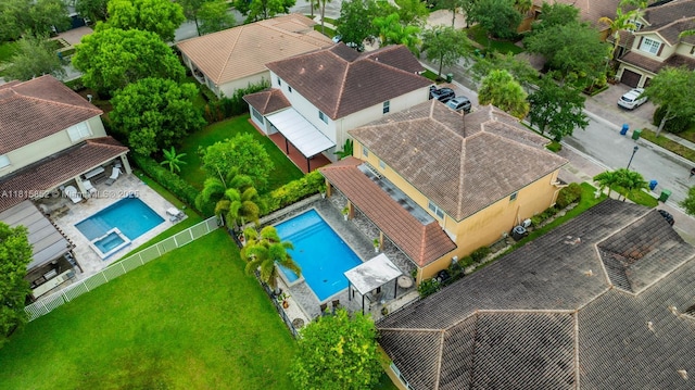 4452 Rainbow Ave, Weston, FL 33332 - bird's eye view of a pool area