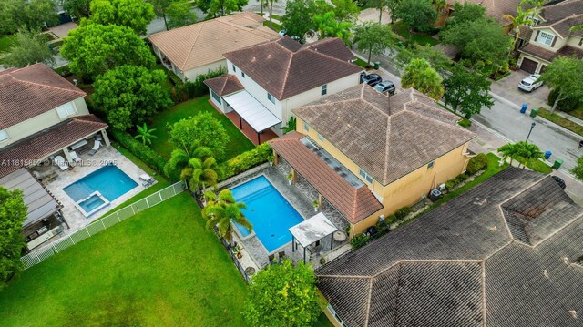 4452 Rainbow Ave, Weston, FL 33332 - aerial view of a pool area