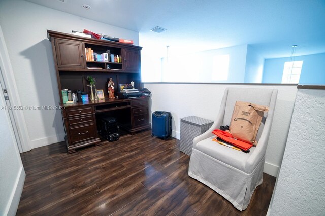 4452 Rainbow Ave, Weston, FL 33332 - office with dark wood-type flooring and baseboards