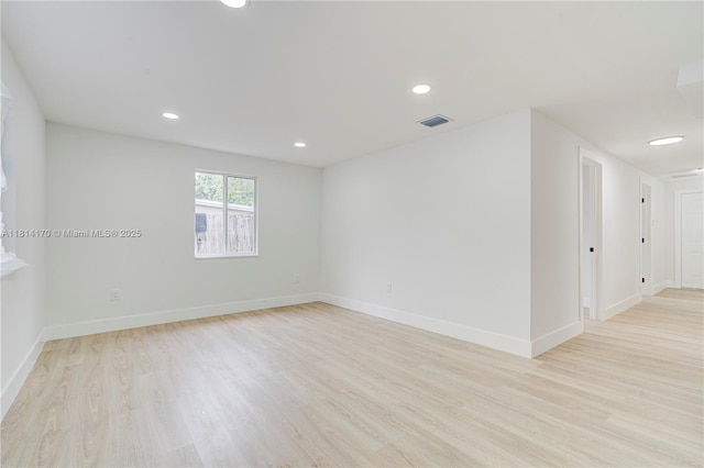 6044 SW 37th St, Miramar, FL 33023 - unfurnished room with light wood finished floors, baseboards, and recessed lighting