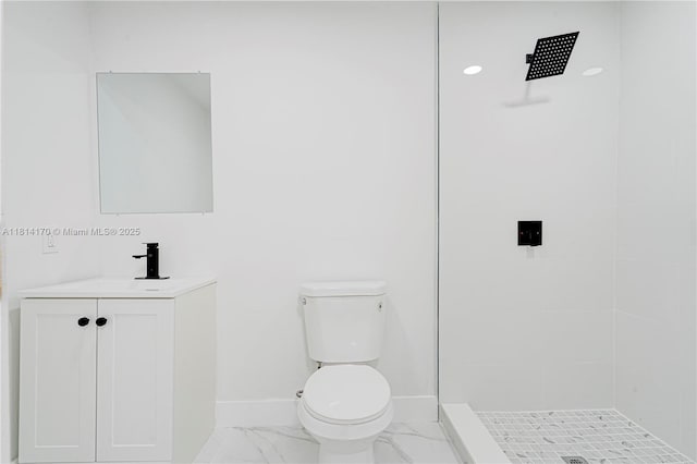 6044 SW 37th St, Miramar, FL 33023 - full bathroom with marble finish floors, vanity, toilet, and a tile shower