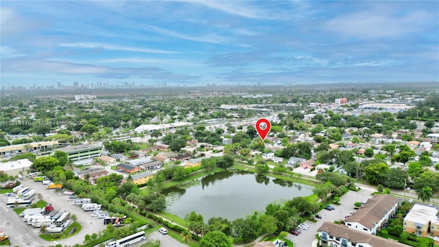 6044 SW 37th St, Miramar, FL 33023 - aerial view of property and surrounding area featuring nearby urban area and a large body of water