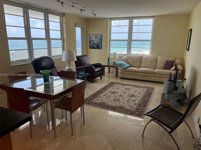 100 Lincoln Rd Unit 848, Miami Beach, FL 33139 - living area featuring track lighting and a water view