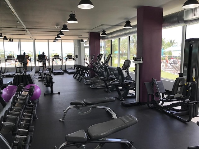 100 Lincoln Rd Unit 848, Miami Beach, FL 33139 - gym featuring plenty of natural light