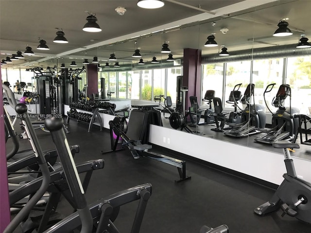 100 Lincoln Rd Unit 848, Miami Beach, FL 33139 - exercise room with healthy amount of natural light