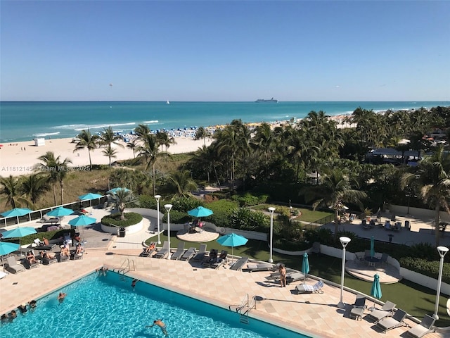100 Lincoln Rd Unit 848, Miami Beach, FL 33139 - community pool with a water view and a patio