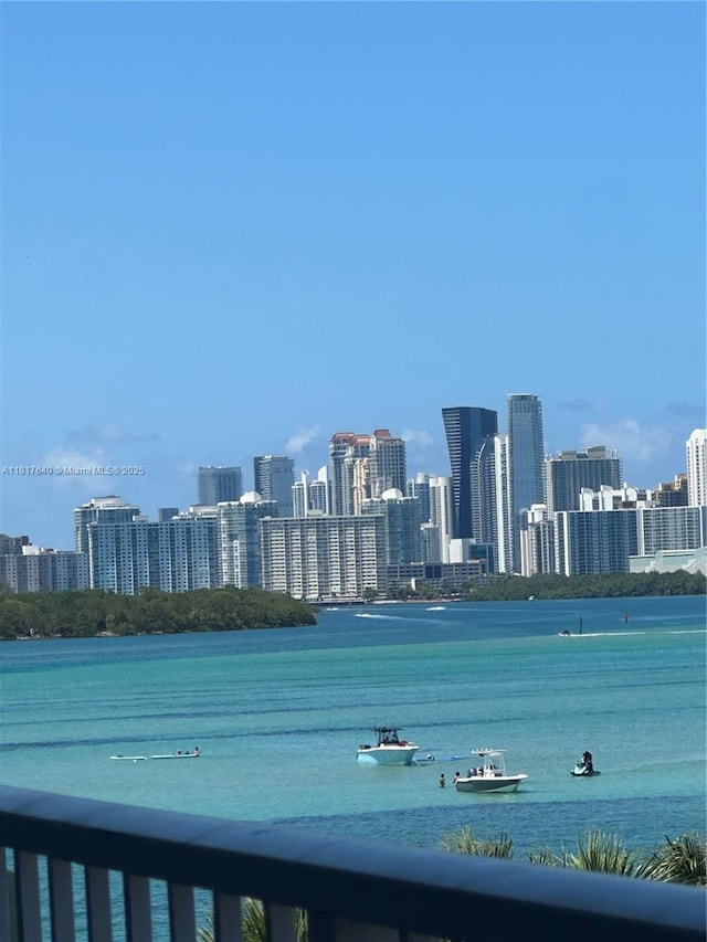 10350 W Bay Harbor Dr Unit 4F, Bay Harbor Islands, FL 33154 - water view with skyline