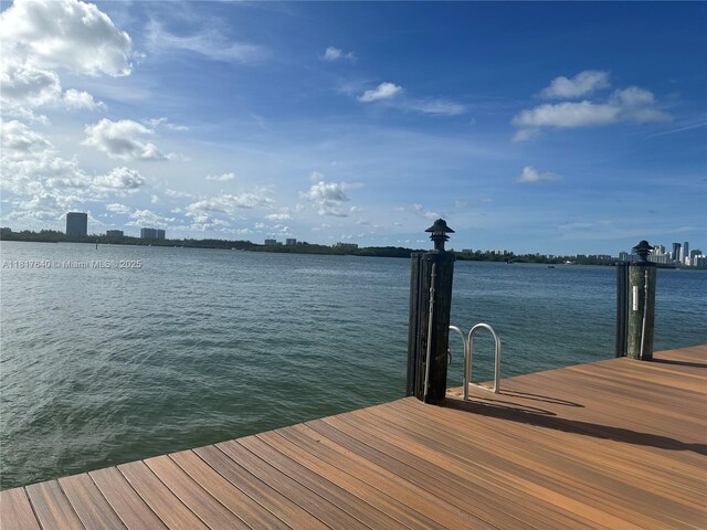 10350 W Bay Harbor Dr Unit 4F, Bay Harbor Islands, FL 33154 - dock area with a water view