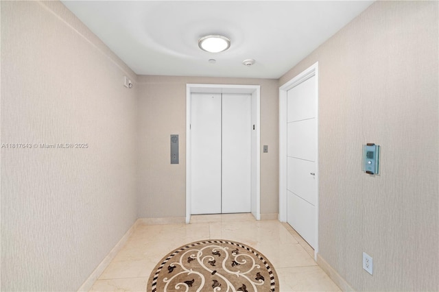 1331 Brickell Bay Dr Unit 4001, Miami, FL 33131 - hall with elevator and baseboards