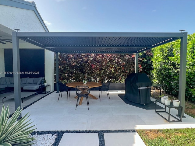 7714 NW 70th Way, Parkland, FL 33067 - view of patio / terrace featuring area for grilling and an outdoor living space