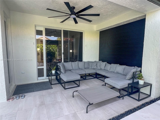7714 NW 70th Way, Parkland, FL 33067 - view of patio featuring ceiling fan and outdoor lounge area