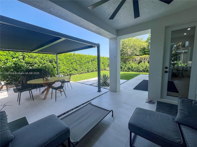 7714 NW 70th Way, Parkland, FL 33067 - view of patio / terrace featuring a ceiling fan and outdoor dining space