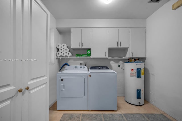 81 Hough Dr, Miami Springs, FL 33166 - washroom with separate washer and dryer, cabinet space, and water heater