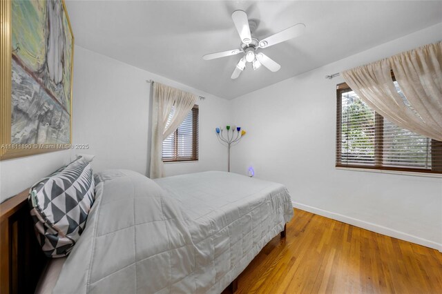 81 Hough Dr, Miami Springs, FL 33166 - bedroom featuring light wood-type flooring and ceiling fan
