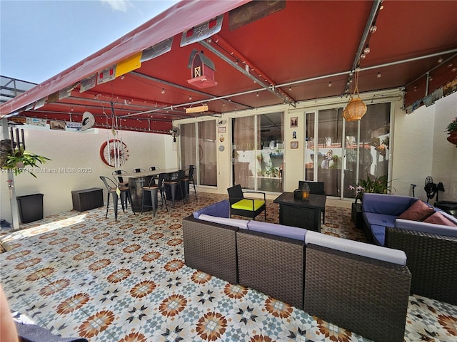 10270 NW 46th St, Doral, FL 33178 - view of patio / terrace featuring outdoor lounge area and outdoor dining area