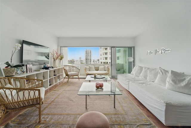 3 Island Ave Unit 12J, Miami Beach, FL 33139 - living area featuring wood finished floors