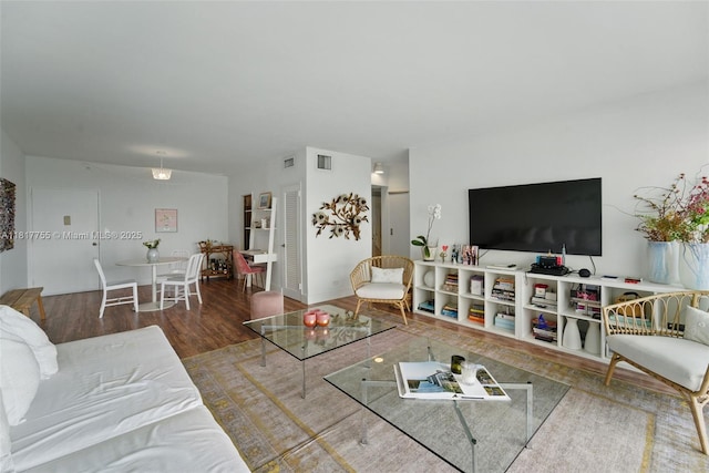 3 Island Ave Unit 12J, Miami Beach, FL 33139 - living area featuring wood finished floors and baseboards