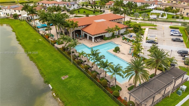 10625 W 32nd Ln, Hialeah, FL 33018 - aerial perspective of suburban area featuring a pool and a large body of water