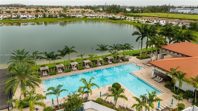 10625 W 32nd Ln, Hialeah, FL 33018 - community pool with a water view and a residential view