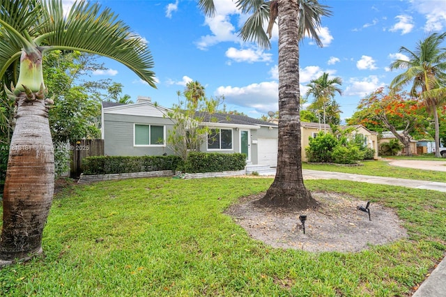 1636 Arthur St, Hollywood, FL 33020 - view of front of property with curved driveway and an attached garage