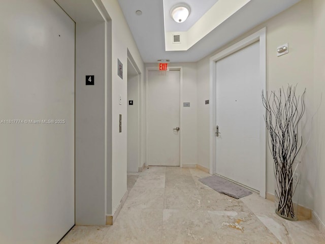 15901 Collins Ave Unit 403, Sunny Isles Beach, FL 33160 - hallway with elevator and baseboards