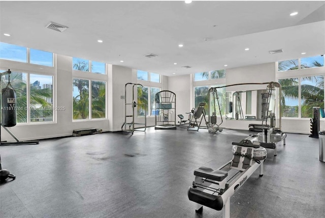 1900 N Bayshore Dr Unit 3909, Miami, FL 33132 - gym with recessed lighting