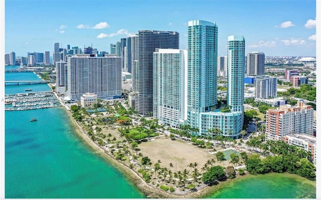 1900 N Bayshore Dr Unit 3909, Miami, FL 33132 - bird's eye view of skyline and a nearby body of water