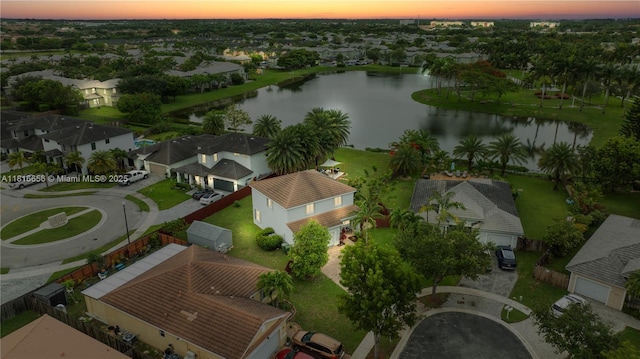 402 SE 30th Ter, Homestead, FL 33033 - aerial view at dusk of a water view and a residential view