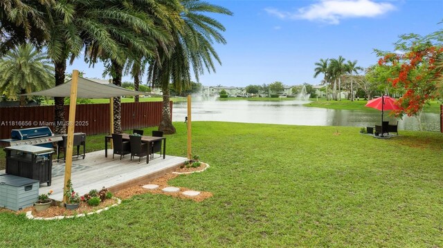402 SE 30th Ter, Homestead, FL 33033 - view of yard featuring a deck with water view