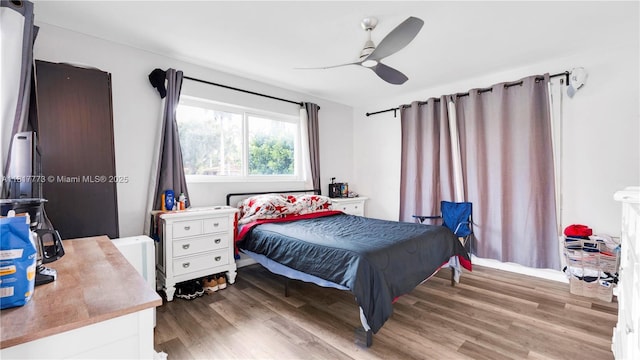 3145 Hollywood Blvd, Hollywood, FL 33021 - bedroom featuring wood finished floors and a ceiling fan