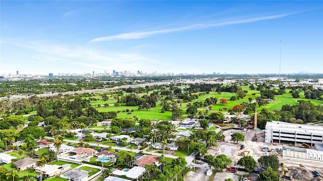 3145 Hollywood Blvd, Hollywood, FL 33021 - aerial overview of property's location with city skyline and a local golf course