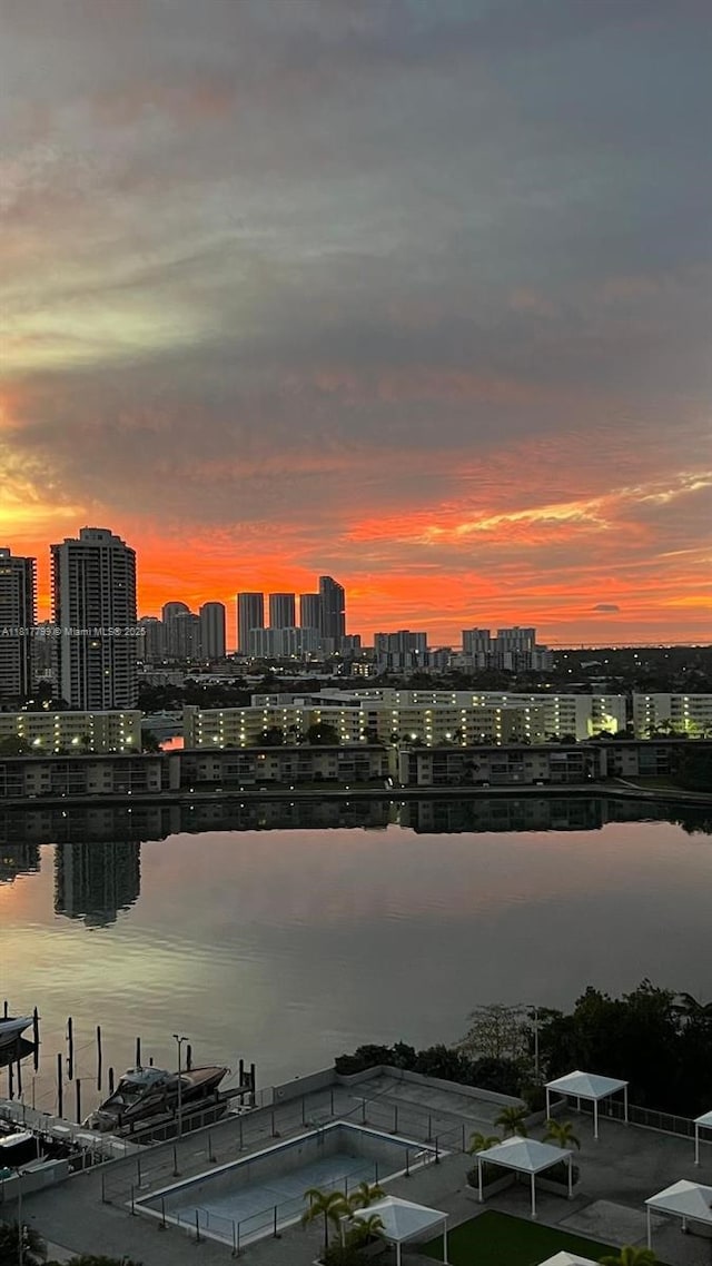 18051 Biscayne Blvd Unit 1501, Aventura, FL 33160 - water view featuring skyline