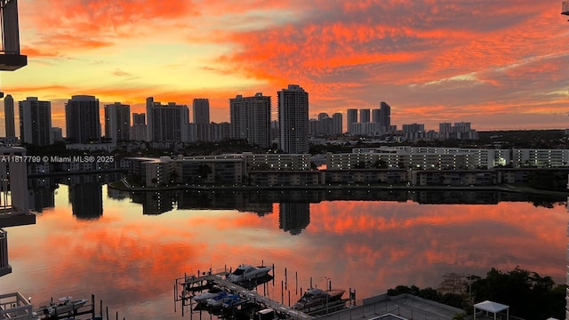 18051 Biscayne Blvd Unit 1501, Aventura, FL 33160 - water view featuring city skyline