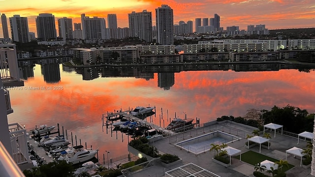 18051 Biscayne Blvd Unit 1501, Aventura, FL 33160 - water view featuring skyline