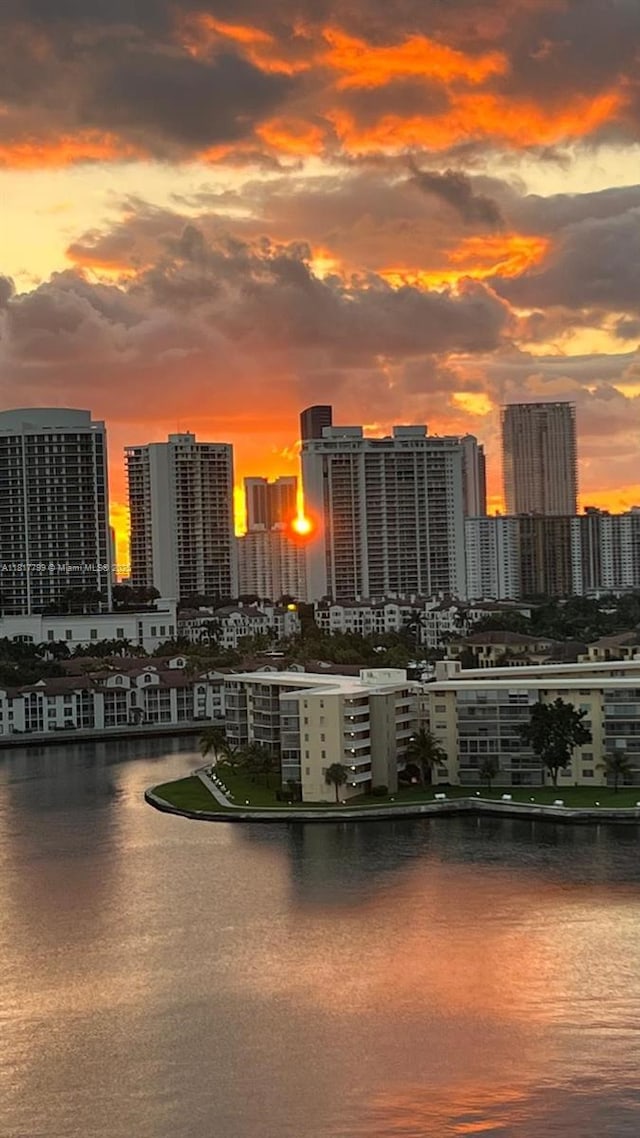 18051 Biscayne Blvd Unit 1501, Aventura, FL 33160 - view of city skyline with a nearby body of water