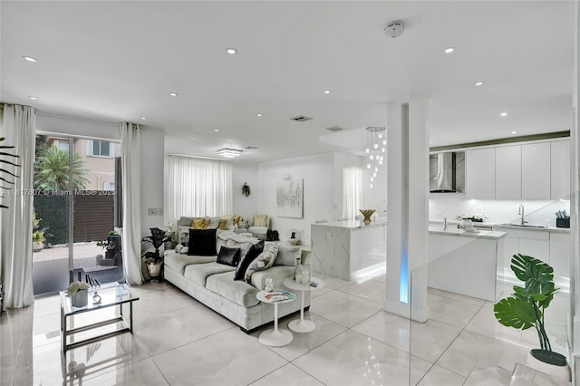 11222 NW 73rd Ter, Doral, FL 33178 - living room featuring recessed lighting