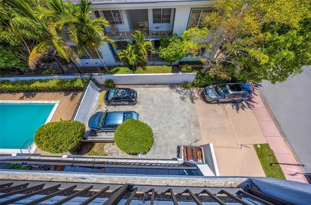 7921 Byron Ave Unit 407, Miami Beach, FL 33141 - view from above of property featuring a pool area