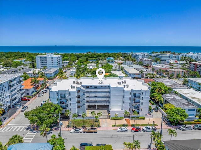 7921 Byron Ave Unit 407, Miami Beach, FL 33141 - bird's eye view of apartment complex and a nearby body of water