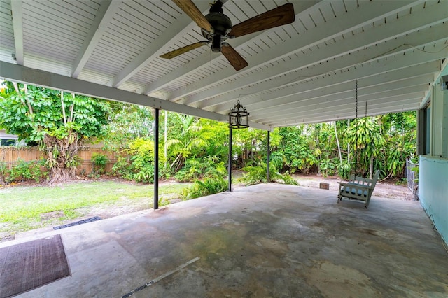 9401 SW 78th St, Miami, FL 33173 - view of patio / terrace with a ceiling fan