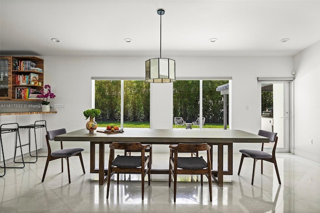 11001 SW 64th Ave, Pinecrest, FL 33156 - dining space with recessed lighting and baseboards
